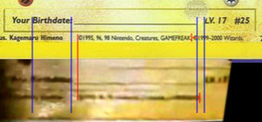 Birthday Pikachu Comparison, with guidelines