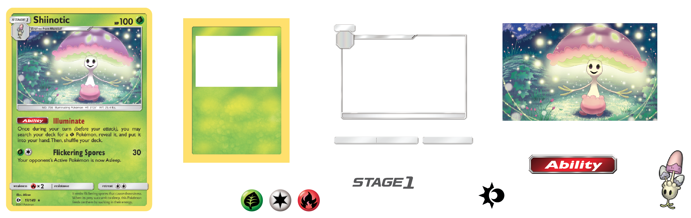 Sun/Moon Shiinotic card elements